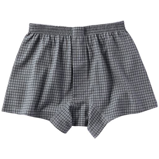 B(色・柄違い3枚組)チャコール系(チェック柄)