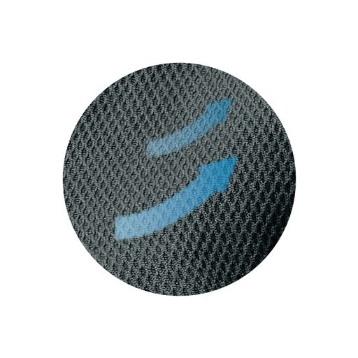 通気性のよいハニカムメッシュでムレにくく、快適なはきごこち。