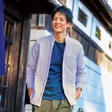 綿100%サッカー素材シャツ(長袖)ボタンダウン仕様