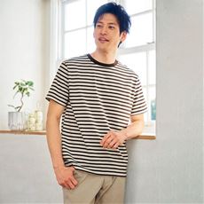 ボーダークルーネックTシャツ(半袖)