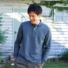 【男女兼用】ドライ長袖ポロシャツ/吸汗・速乾・抗菌防臭・UVカット機能付き