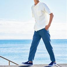 メッシュデニム&カラーイージーパンツ