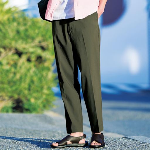 接触冷感・ウエストストレッチパンツ