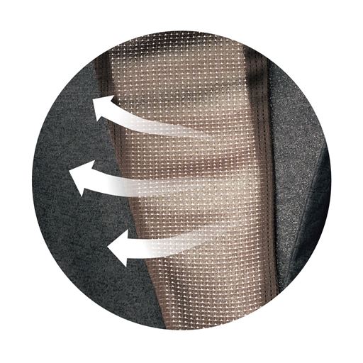 サイドにメッシュ切り替えデザイン