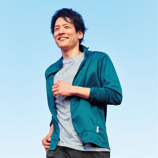 ジャケットブルーグリーン(上)コーディネート例