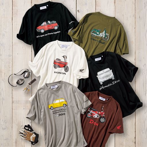 伝説の名車を纏う。大人が選ぶHONDAプリントTシャツ。