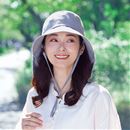 風で飛びにくいシャンブレー日よけ帽子