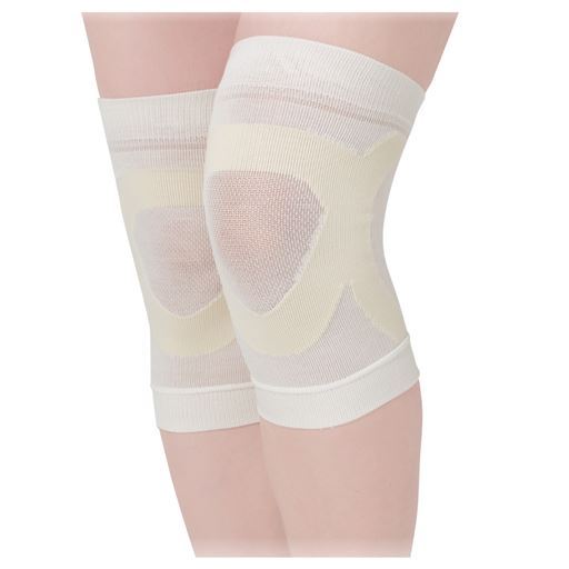 【ネット限定】ひざを支えるシルク混サポーター(2枚)