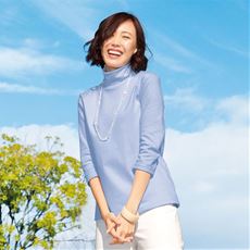 まるで木陰の7分袖ハイネックTシャツ2色組