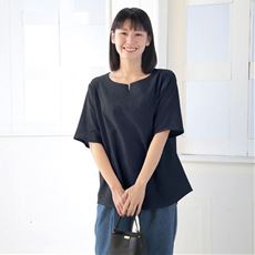 eclaTstyle高島ちぢみ涼やかプルオーバー