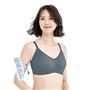 綿混素材でバストを包み込んで心地よく<br>シャドーグレー着用例