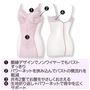 (1)ノンワイヤーでもバストスッキリ(2)パワーネットでバストの横流れ軽減(3)共布2重でお腹をやさしく抑える (4)生地折り返しとパワーネットで背中を広くサポート