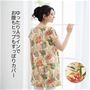 ゆったりAラインでお腹もヒップもすっぽりカバー。 B(ボタニカル柄) バックスタイル