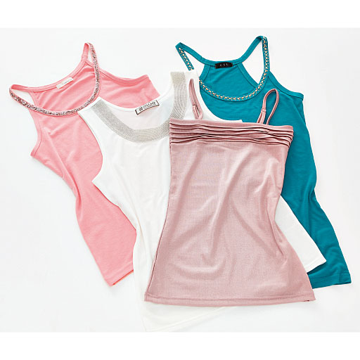 お手持ちのキャミやタンクトップに。<br>※イメージ