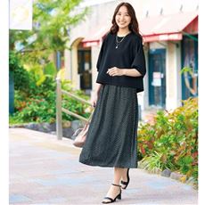 異素材ドッキングワンピース