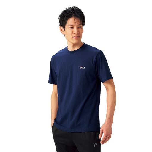 ドライ・刺しゅうワンポイント半袖Tシャツ(フィラ)(吸汗・速乾機能付き)