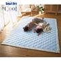 ブルー(横230×縦185cm)<br>家族が集まるリビングに! スマートドライ&reg;プラスクールのひんやりキルトラグです。