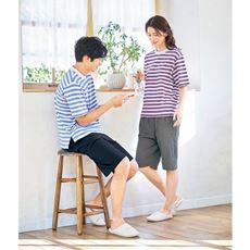 綿100%吸汗・速乾(半袖&ハーフパンツ)パジャマ(男女兼用)
