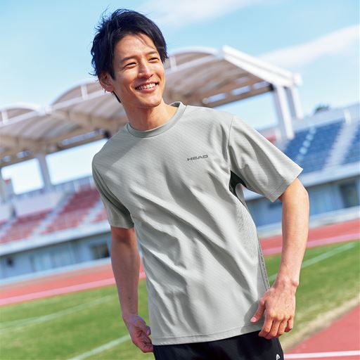 ドライクルーネックTシャツ(ヘッド)(吸水速乾・UVカット・抗菌防臭テープ)