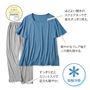 フェードブルー(パンツ:杢グレー)