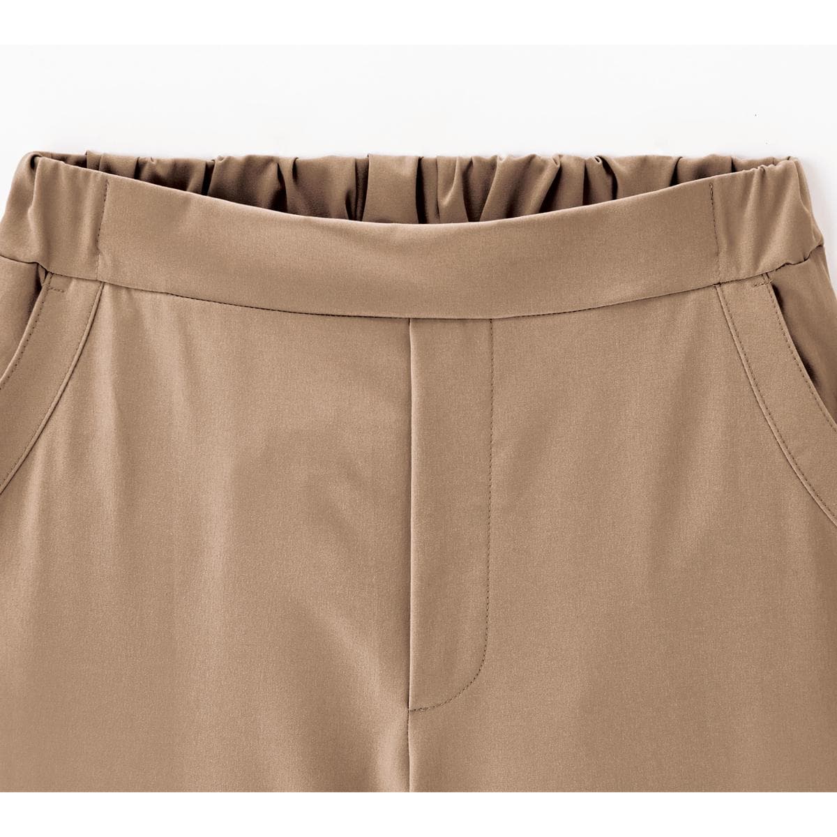 さら軽ストレッチラップ風キュロットパンツ(日本製・UVカット・接触冷