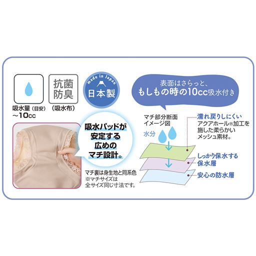 表面はさらっと快適