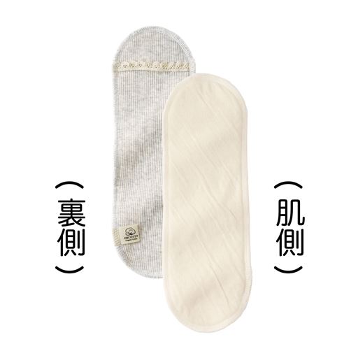 C(レギュラー用パッド)たて約23cm×幅約8cm<br>※生成りの面が肌側(商品は1枚入りです)