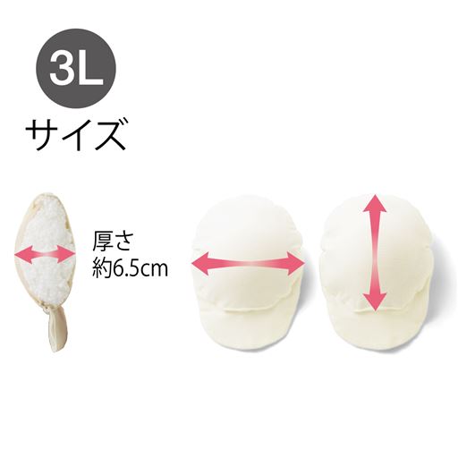3Lサイズ 厚さ約6.5cm パッドサイズ 約13×13cm