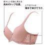 脇をきちんとホールドして、ラクにフィット! (1)若々しい印象に見える高めのトップ位置。(2)上下辺ゴムは薄手で伸びてラク。