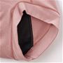 ウエスト・足口はゴムを使わない生地折り返しでくい込みにくい。縫い代は表側、肌に負担を感じにくい