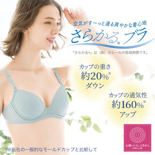 さらかる&reg;ブラ(ソフトワイヤー入り・3/4カップ)
