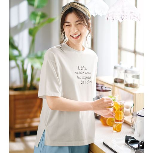 大人ロゴゆるTシャツ(UVケア・汗ジミ防止・洗濯機OK)