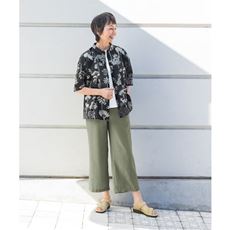 楊柳素材のさら軽ワイドパンツ