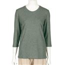シンプルクルーネックＴシャツ（７分袖）