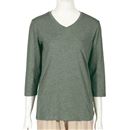 シンプルＶネックＴシャツ（７分袖）