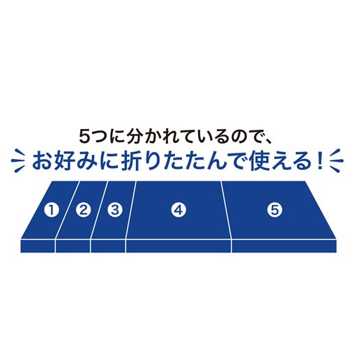 5つに分かれているので、お好みに折りたたんで使える!