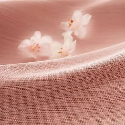 A (桜)<br>数種類の糸を使って織り、染め上げたニュアンスのある色調。日本を表現した色にこだわり、何度も染めを繰り返して完成させました。