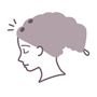 ヘアターバンは2ケ所のボタンどちらかに留めるだけ。簡単に装着できます。