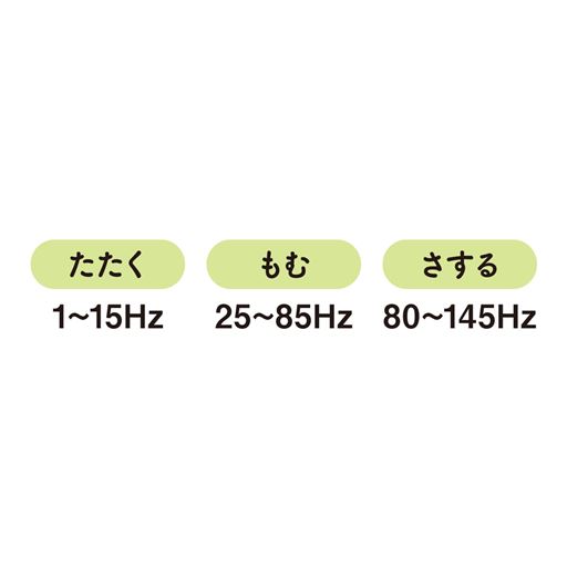 選べる3つのモード。強さ5段階調節可能。