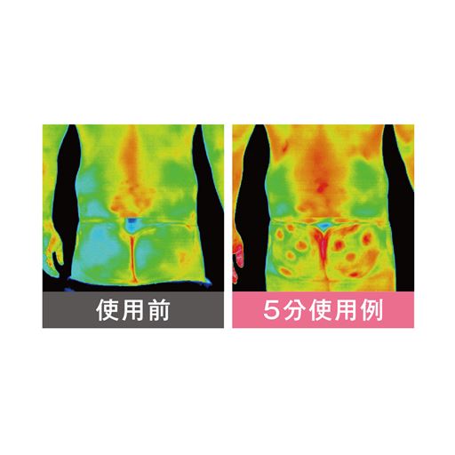 〈使用前後〉指圧代用器で血行を良く!※名古屋工業研究所にてメーカー調べ ※使用感には個人差があります