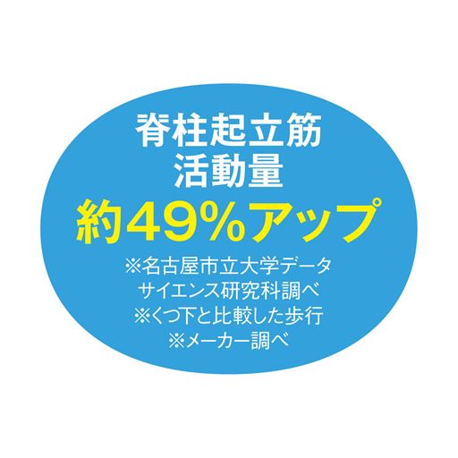 脊柱起立筋活動量 約49%アップ!