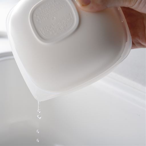 蓋をしたまま水切りできる!