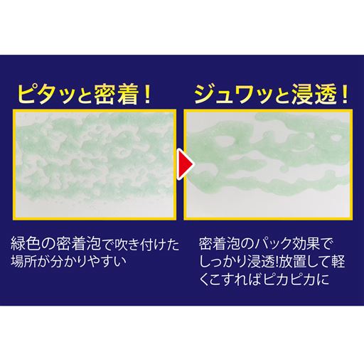 二つの酸※が汚れを溶かす! ※ 塩酸・乳酸