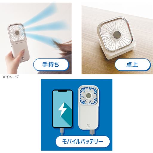 手持ち、卓上、モバイルバッテリー
