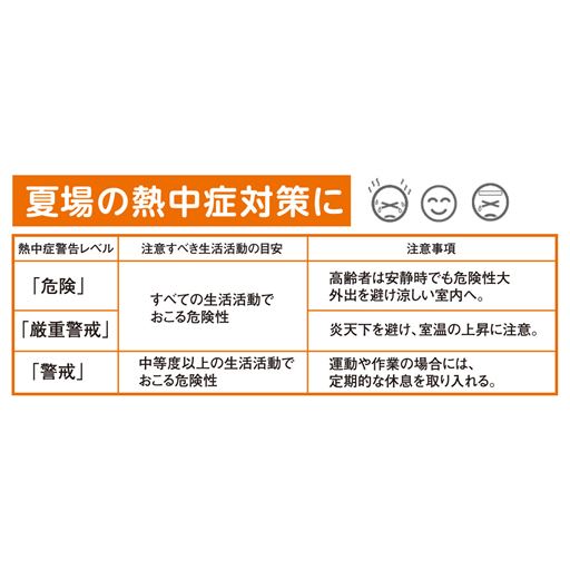 夏場の熱中症対策に。