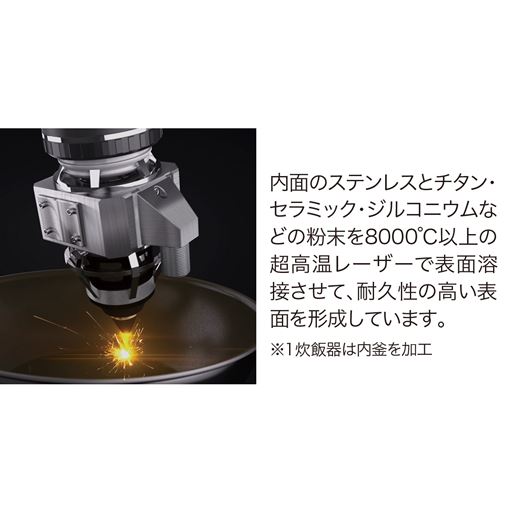 こびりつきにくさの秘訣は焼き付ける特殊加工