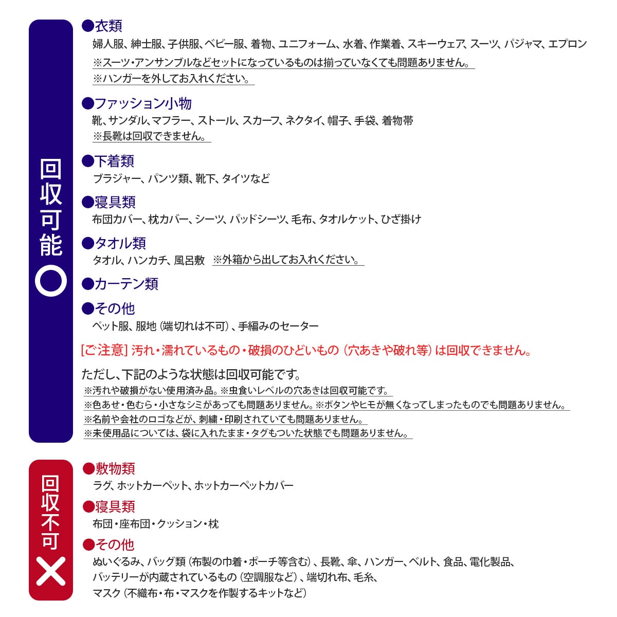 遺品整理リユース衣類回収キット(お気持ち整理・自宅で簡単発送