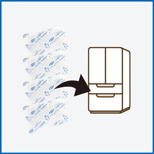 3ステップで簡単! 氷結ジェルを冷凍します。