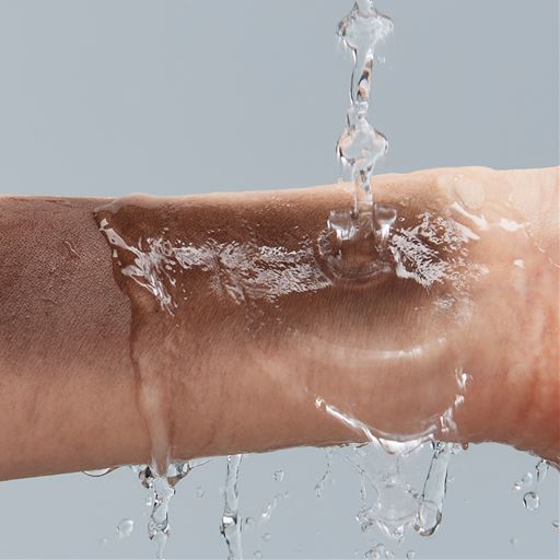 汗や水でも落ちにくい!