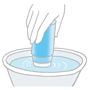 【使用方法】<br>1.水またはぬるま湯でぬらして塗ることで、有効成分が溶けて肌に付着します。<br>※イメージ